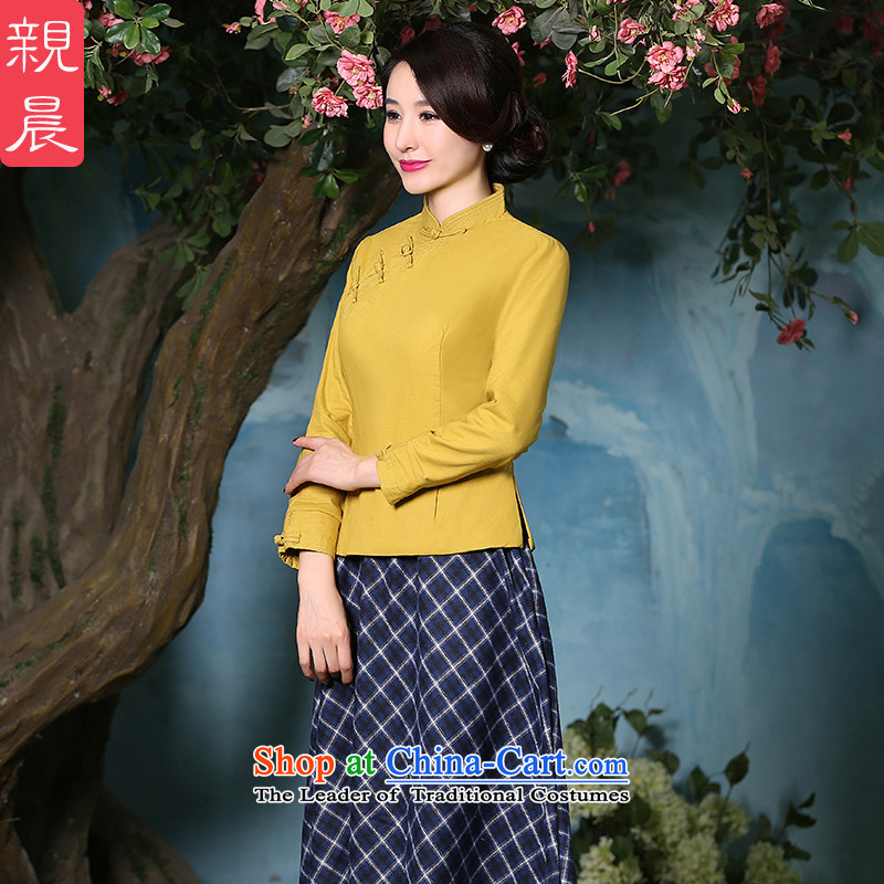 The pro-am cotton linen cheongsam dress 2015 autumn and winter new thick daily improved stylish dresses, Sau San shirt 2XL, shirt pro-am , , , shopping on the Internet