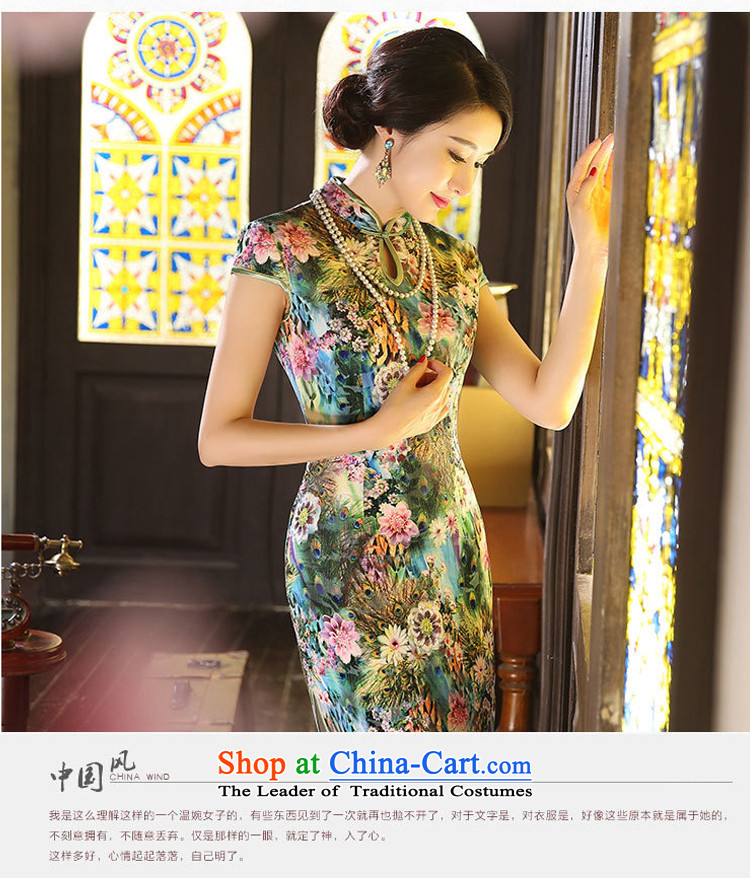 Gigi Lai Red Chinese improvement of wool high of the forklift truck long qipao gown pipa daily banquet dresses stage performances dress anchovy flower S picture, prices, brand platters! The elections are supplied in the national character of distribution, so action, buy now enjoy more preferential! As soon as possible.