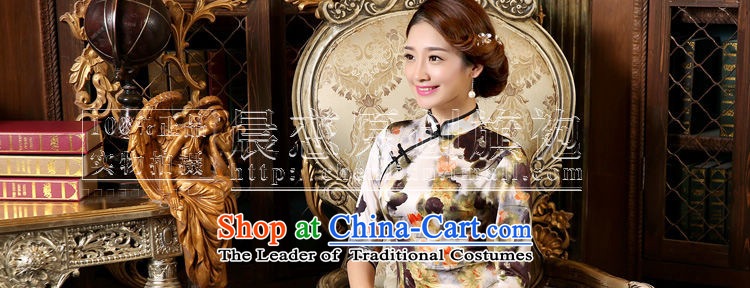 Morning new qipao land 2015 Autumn replacing retro long improved stylish Chinese herbs extract cheongsam dress long-sleeved ink following suit L picture, prices, brand platters! The elections are supplied in the national character of distribution, so action, buy now enjoy more preferential! As soon as possible.