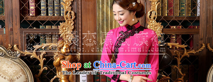 Morning New Autumn Love cheongsam with retro long improved long-sleeved cheongsam dress stylish Chinese Republic of Korea in the red and green in red 155/S picture, prices, brand platters! The elections are supplied in the national character of distribution, so action, buy now enjoy more preferential! As soon as possible.