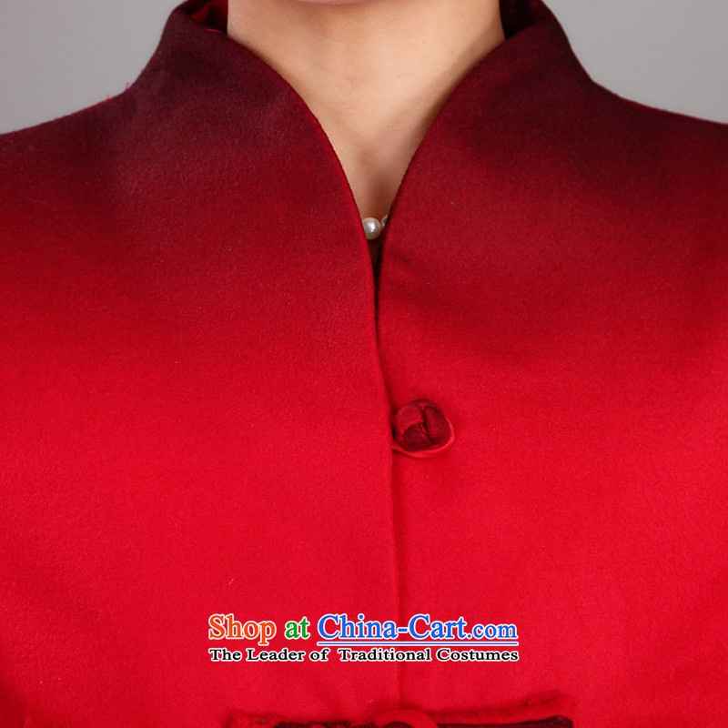 The Cave of the elderly and stylish Chinese mother collar installed in autumn and winter Ms. older thick hair? Tang jackets 2012 Red 3XL, Cave of the elderly has been pressed shopping on the Internet