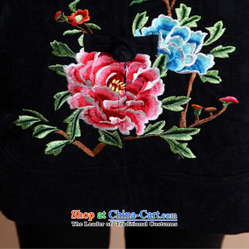 Kim Man  in 2015 Ms. Elisabeth older new autumn replacing Tang dynasty retro mother larger embroidery singlet that long, a female black XXXL, Kim Man Lisa (jinmansha) , , , shopping on the Internet