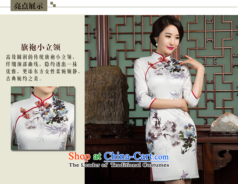 The spirit of the new 歆 bamboo cheongsam with Ms. Qiu improved cheongsam dress improved retro style Sau San 7 cuff cheongsam dress SZ3C010 picture color pictures, prices, XXL brand platters! The elections are supplied in the national character of distribution, so action, buy now enjoy more preferential! As soon as possible.