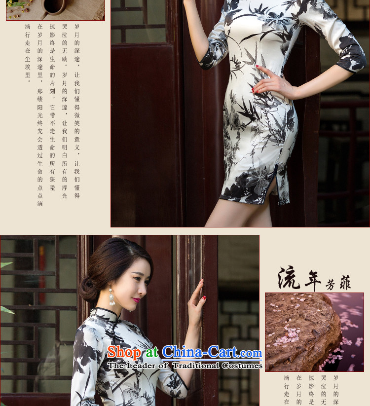 The cold Ling 2015 歆 heavyweight silk cheongsam dress fall inside the new ink painting retro qipao improved cheongsam dress in cuff color picture M pictures SZ3S002, prices, brand platters! The elections are supplied in the national character of distribution, so action, buy now enjoy more preferential! As soon as possible.