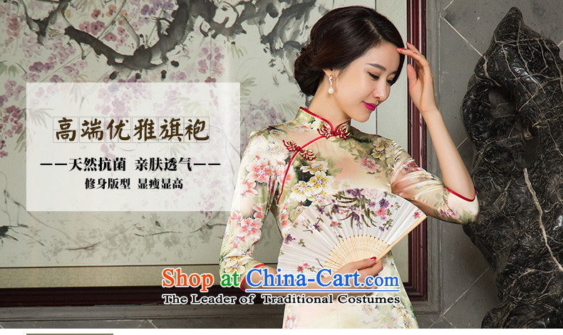 The Hon Audrey Eu Yuet-歆 Silk Cheongsam autumn 2015 installed new improvements in the skirt qipao cuff retro cheongsam dress ethnic SZ3S007 girl  S picture color pictures, prices, brand platters! The elections are supplied in the national character of distribution, so action, buy now enjoy more preferential! As soon as possible.