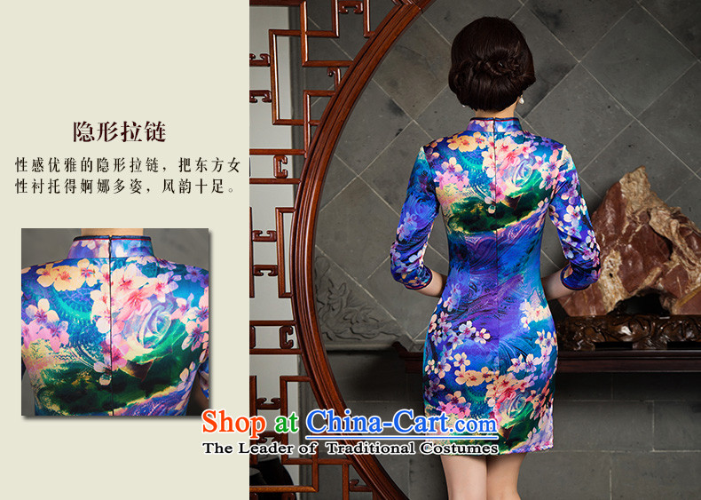 The Pik Ling 歆 2015 heavyweight silk cheongsam dress herbs extract cheongsam dress improved new seven Stylish retro qipao SZ3S008 cuff picture color pictures, prices, XXL brand platters! The elections are supplied in the national character of distribution, so action, buy now enjoy more preferential! As soon as possible.
