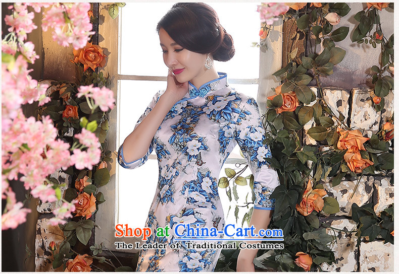 The cross-sa snow retro cheongsam dress new 2015 Autumn) replacing qipao improved Seven stylish cuff cheongsam dress in Long White XL pictures, ZA98001 price, brand platters! The elections are supplied in the national character of distribution, so action, buy now enjoy more preferential! As soon as possible.