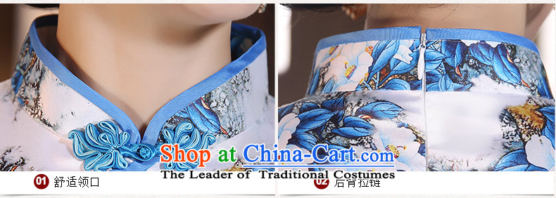 The cross-sa snow retro cheongsam dress new 2015 Autumn) replacing qipao improved Seven stylish cuff cheongsam dress in Long White XL pictures, ZA98001 price, brand platters! The elections are supplied in the national character of distribution, so action, buy now enjoy more preferential! As soon as possible.