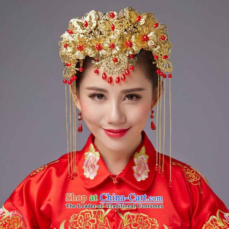 The Friends of ancient headdress edging CHINESE CHEONGSAM FUNG Sau Wo Service Classic Champion Accessories Red Head Ornaments marriages jewelry autumn new products, Yi (LANYI) , , , shopping on the Internet