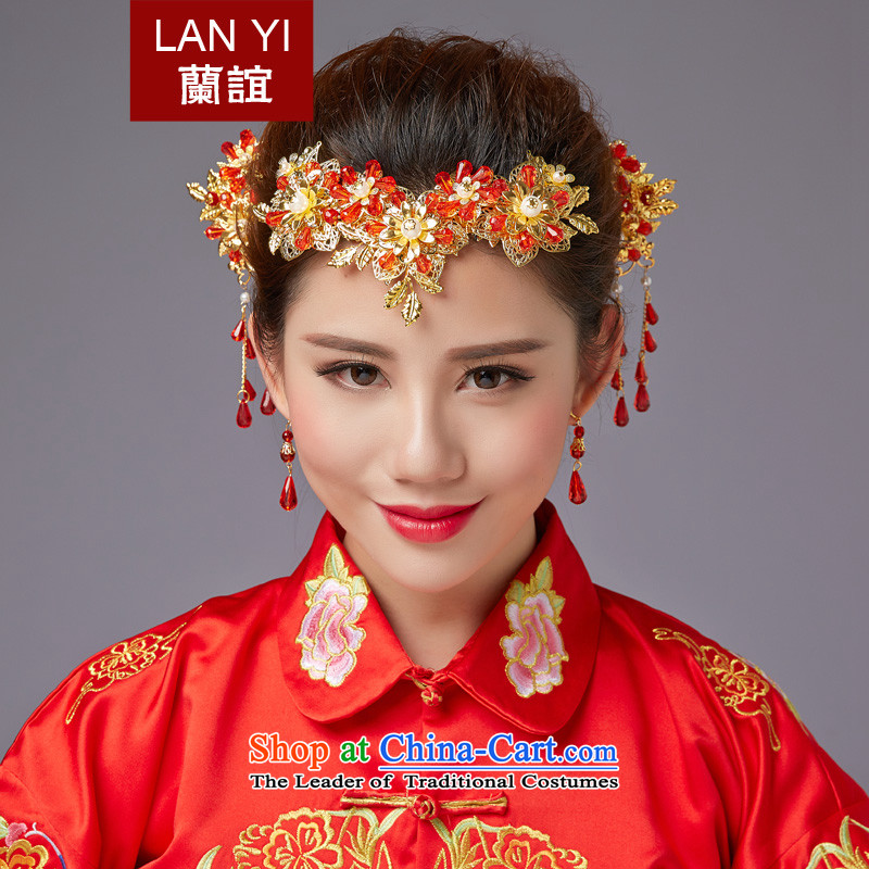 The Friends of ancient headdress edging CHINESE CHEONGSAM FUNG Sau Wo Service Classic Champion Accessories Red Head Ornaments marriages jewelry and ornaments Classic