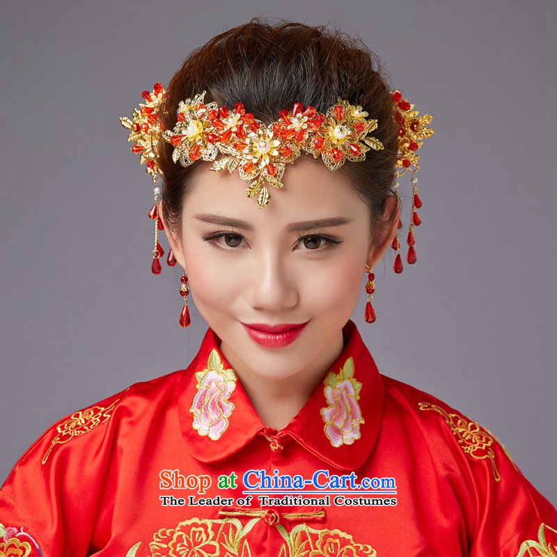 The Friends of ancient headdress edging CHINESE CHEONGSAM FUNG Sau Wo Service Classic Champion Accessories Red Head Ornaments marriages jewelry and ornaments, classical Yi (LANYI) , , , shopping on the Internet