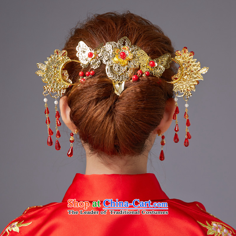The Friends of ancient headdress edging CHINESE CHEONGSAM FUNG Sau Wo Service Classic Champion Accessories Red Head Ornaments marriages jewelry and ornaments, classical Yi (LANYI) , , , shopping on the Internet