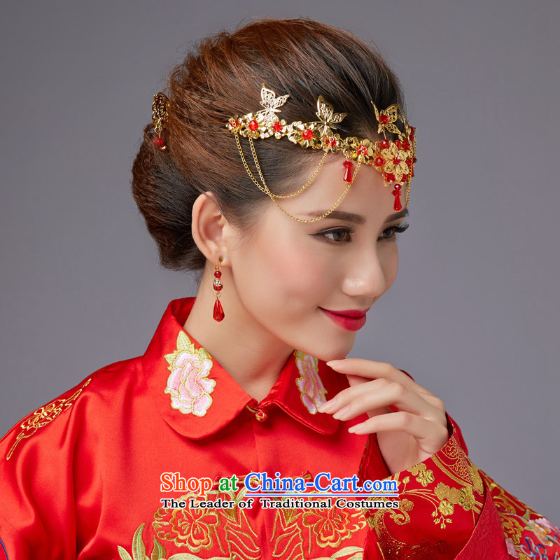The Friends of ancient headdress edging CHINESE CHEONGSAM FUNG Sau Wo Service Classic Champion Accessories Red Head Ornaments marriages ornaments picture color, Yi (LANYI) , , , shopping on the Internet