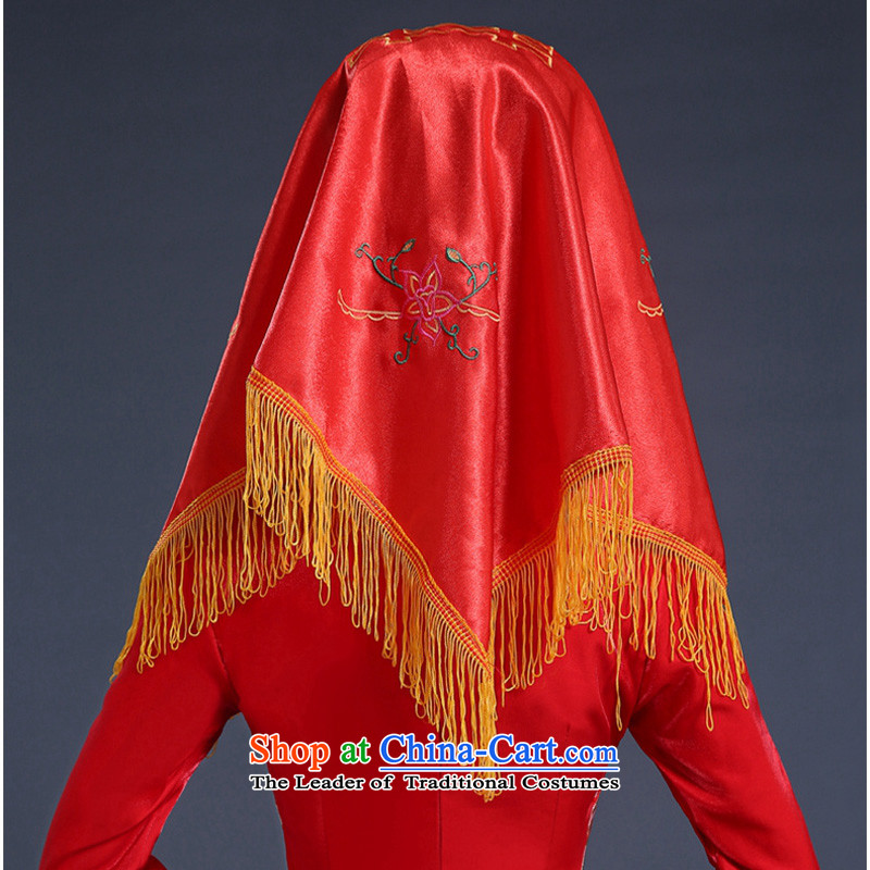 In the new marriage celebration friends Red Shawl wedding supplies bride dowry d lid marriages accessories red and legal embroidery red cap, Yi (LANYI) , , , shopping on the Internet