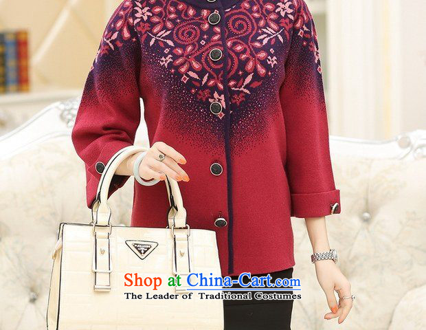 Orange Tysan *2015 autumn and winter in the new Elderly Women fall jackets knitting cardigan load mother stamp female purple XXXL picture, prices, brand platters! The elections are supplied in the national character of distribution, so action, buy now enjoy more preferential! As soon as possible.