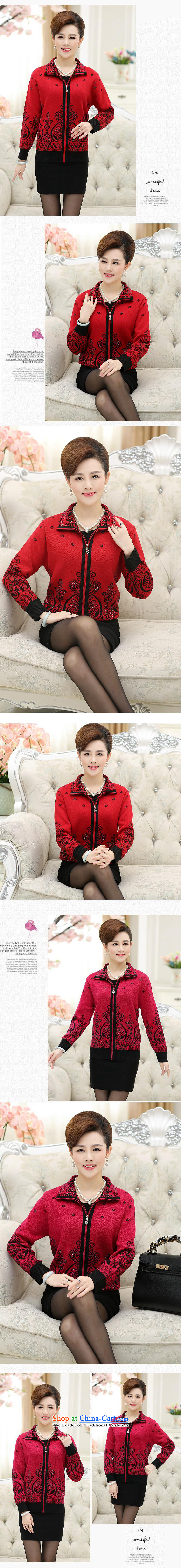 Orange Tysan* women older autumn and winter jackets middle-aged moms with large zippered lapel Sweater Knit wool cardigan female red XL Photo, prices, brand platters! The elections are supplied in the national character of distribution, so action, buy now enjoy more preferential! As soon as possible.