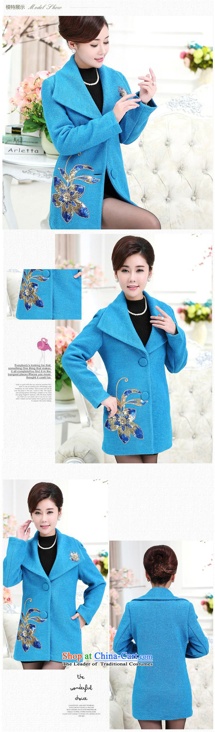 Orange Tysan* women older wool coat middle-aged moms load? winter clothing a windbreaker in thick long coats blue XXXXXL lapel picture, prices, brand platters! The elections are supplied in the national character of distribution, so action, buy now enjoy more preferential! As soon as possible.