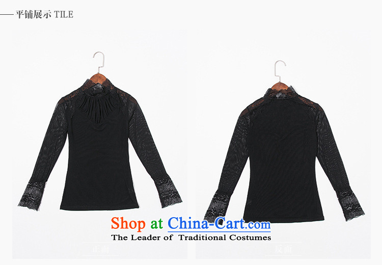 Hami 2015 autumn and winter new products lace Mock-Neck Shirt female Lace Embroidery to Europe and the United States long-sleeved engraving stitching female black M picture, prices, brand platters! The elections are supplied in the national character of distribution, so action, buy now enjoy more preferential! As soon as possible.