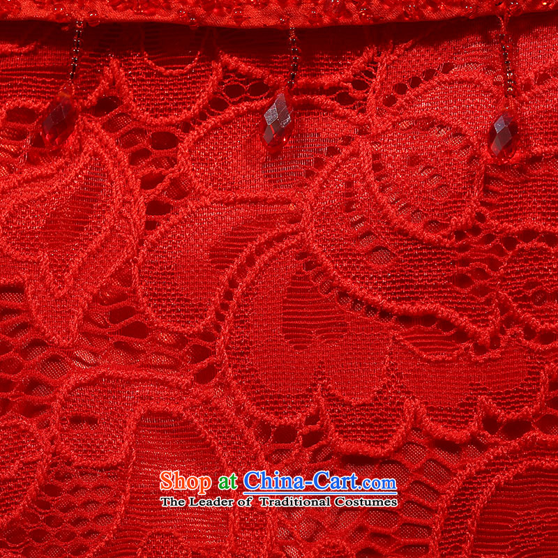 Non-you do not marry 2015 autumn and winter red lace cheongsam dress retro improved bride services elegant beauty bows small dress marriage the lift mast red L no shawl, non-you do not marry shopping on the Internet has been pressed.