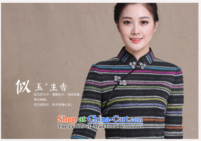 Mr Yuen Wen Yu 2015 retro of improvement in the thick of winter clothing qipao long long-sleeved cheongsam dress cheongsam dress Y5150 new picture color pictures, prices, XXL brand platters! The elections are supplied in the national character of distribution, so action, buy now enjoy more preferential! As soon as possible.