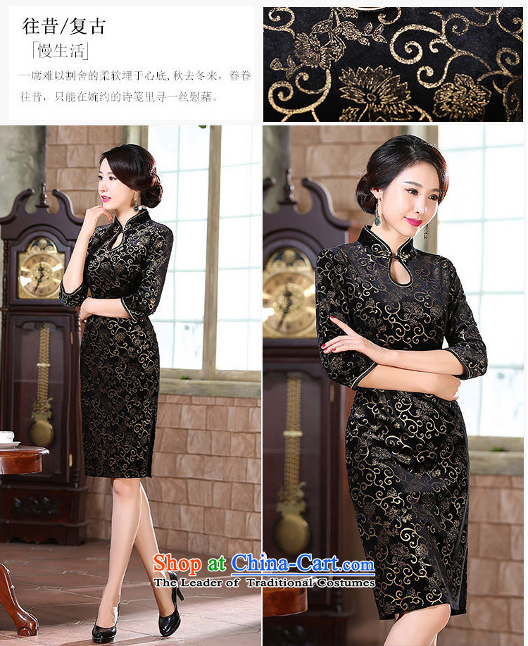 Leung Ching Kim scouring pads daily micro-retro improved graphics thin hot Sau San pipa chancing cuff in Long of the forklift truck qipao gown black iron company annual meeting Kim M picture, prices, brand platters! The elections are supplied in the national character of distribution, so action, buy now enjoy more preferential! As soon as possible.