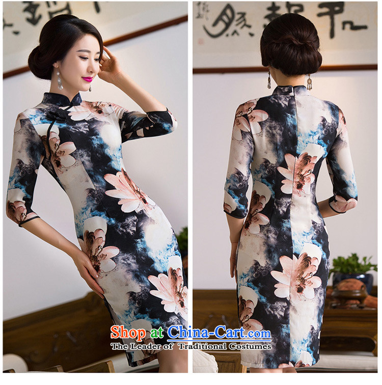 Yuan of night Lin 2015 improved load autumn qipao retro 7 Cuff. long skirt qipao gown cheongsam Ms. new ethnic picture color picture XL QD284, prices, brand platters! The elections are supplied in the national character of distribution, so action, buy now enjoy more preferential! As soon as possible.