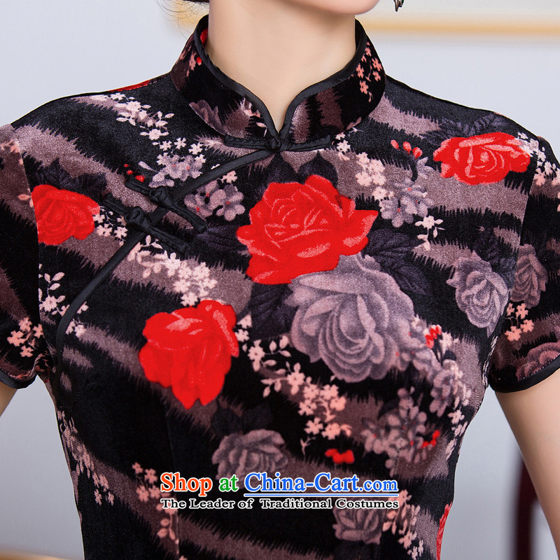 Yuan Hua Rong 2015 so long qipao and old age are scouring pads qipao gown cheongsam improved load mother in long QD285 picture color pixel YUAN YUAN, L, SU) , , , shopping on the Internet