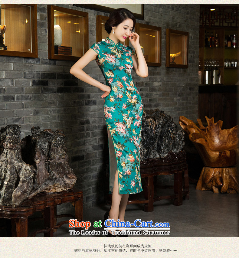 The creation of the Hong Kong 2015 Double 歆 long cheongsam with retro improvement of the Sau San autumn in long qipao cheongsam dress temperament and stylish SAIKA M11033 GREEN S picture, prices, brand platters! The elections are supplied in the national character of distribution, so action, buy now enjoy more preferential! As soon as possible.