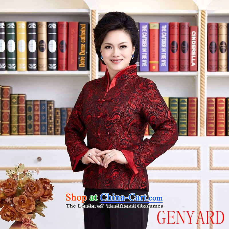In the number of older women's GENYARD Chun Ms. Blouses Tang long-sleeve sweater with Chinese boxed workwear red XXXXL,GENYARD,,, bride shopping on the Internet