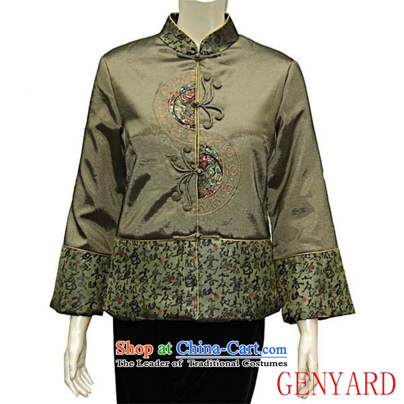The elderly in the autumn and winter GENYARD Mock-neck mother replacing Wearing Tang blouses jacket dress 289 green spring and autumn) XXXL,GENYARD,,, shopping on the Internet