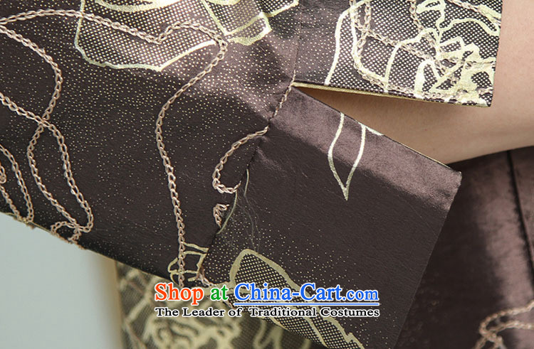 Genyard2015 spring and summer new Tang dynasty women clothes embroidery Chinese Jacket Foutune of video to disc is deducted thin collar brown L picture, prices, brand platters! The elections are supplied in the national character of distribution, so action, buy now enjoy more preferential! As soon as possible.