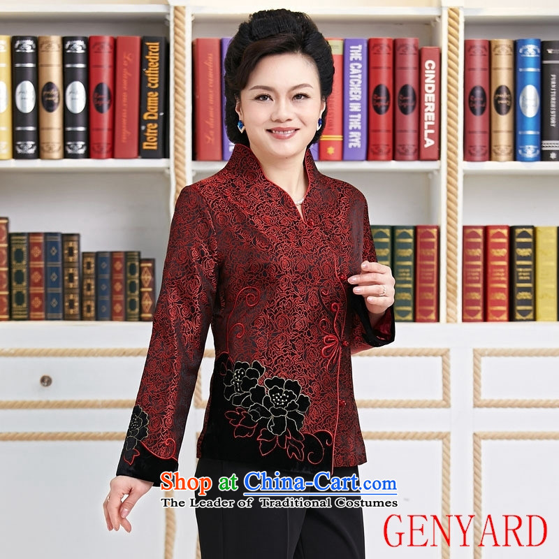 The elderly in the new paragraph GENYARD Ms. Chinese Tang dynasty improvement during the spring and autumn mother Tang Red XXL,GENYARD,,, shopping on the Internet
