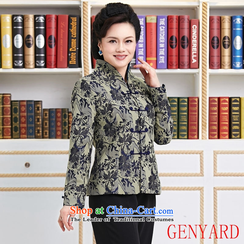 Replace the spring and autumn in GENYARD new president of ethnic Chinese Jacket coat Tang dynasty improved Stylish spring and autumn he had lent 1.087 blue XXXXL,GENYARD,,, shopping on the Internet