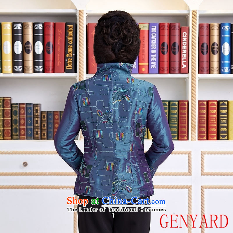 The elderly in new GENYARD spring and autumn replacing Tang dynasty women of ethnic Chinese China wind embroidered long-sleeved Ms. XL,GENYARD,,, red T-shirt teahouse shopping on the Internet