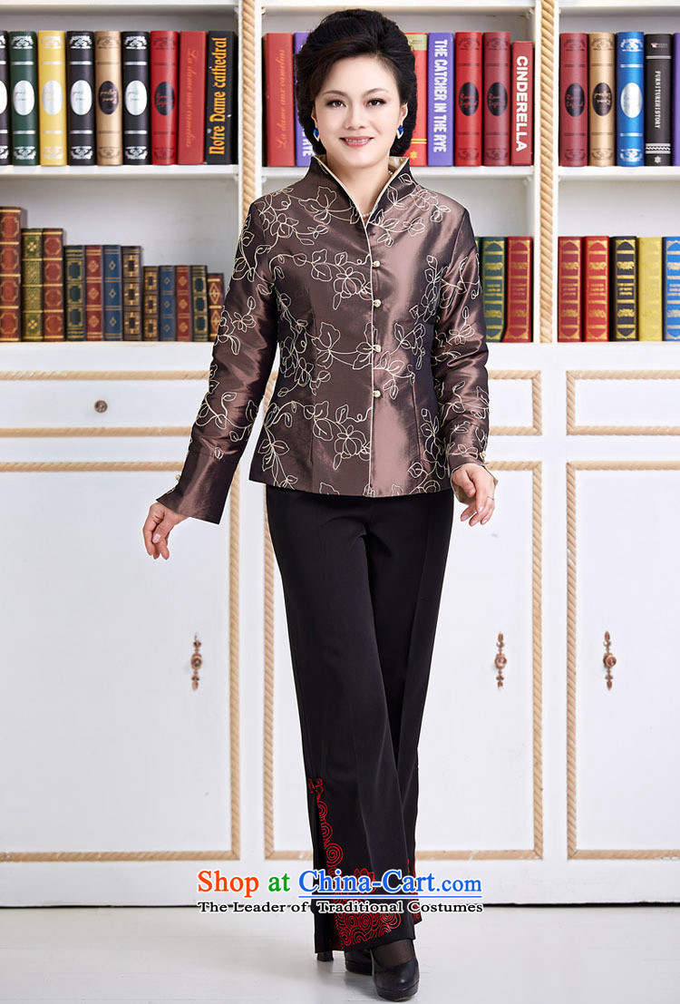 The elderly in the Tang dynasty GENYARD Ms. Jacket coat Chinese improved clothing in spring and autumn, T-shirt chestnut horses M picture, prices, brand platters! The elections are supplied in the national character of distribution, so action, buy now enjoy more preferential! As soon as possible.