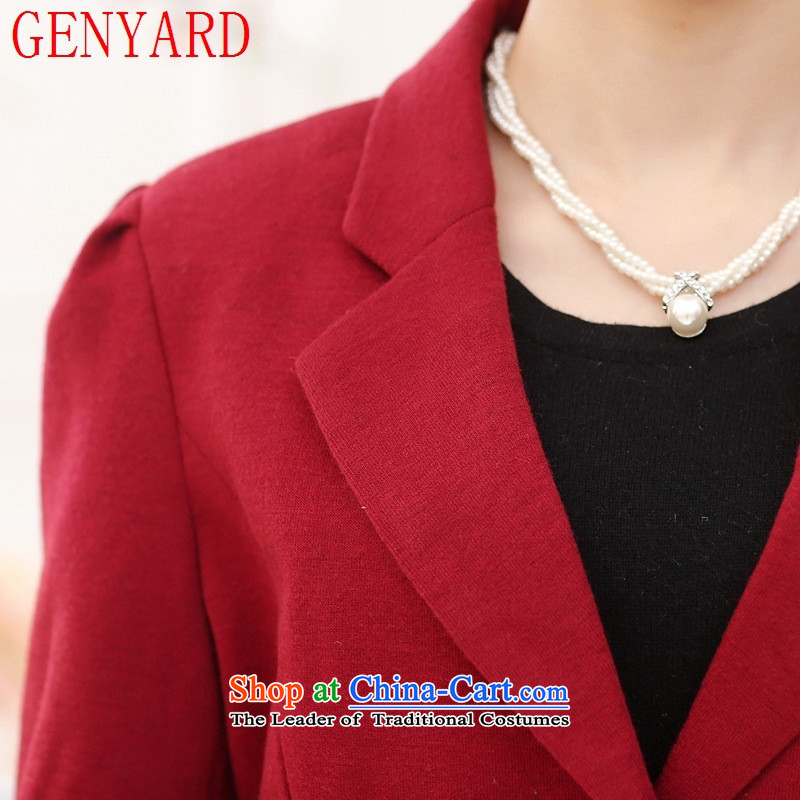 The elderly in the GENYARD windbreaker fall inside the fall of the girl mothers with middle-aged female in the long jacket 40-50-year-old wind red 3XL,GENYARD,,, shopping on the Internet
