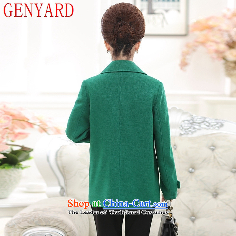 The elderly in the mother load GENYARD autumn and winter new product codes 40-50-year-old cardigan middle-aged women reverse collar double-coats of red XL,GENYARD,,, shopping on the Internet