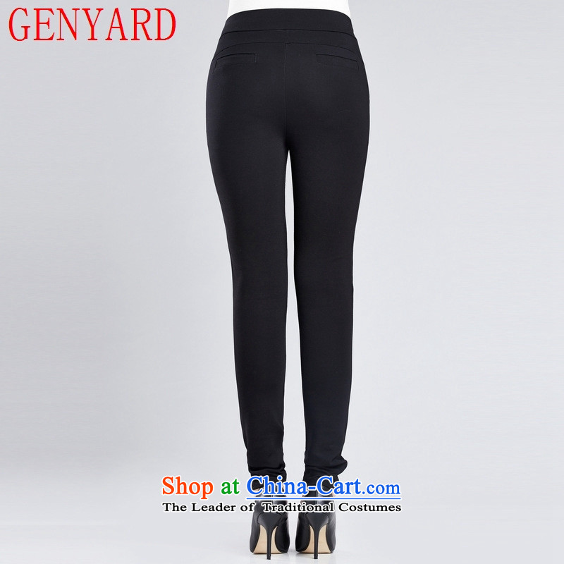 The elderly in the new GENYARD women fall inside large middle-aged female casual pants pants elastic waist mother tight trousers 8803 Black 3XL,GENYARD,,, Sau San shopping on the Internet