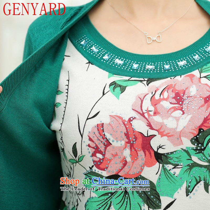 New products in the autumn GENYARD older fall inside the mother with summer stamp leave two long-sleeved T-shirt with round collar of Knitted Shirt purple L recommendations 90-120 catty ),GENYARD,,, shopping on the Internet