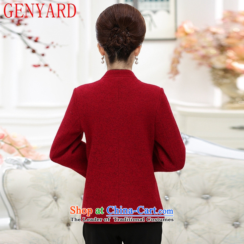 In the number of older women's GENYARD autumn gross? elderly people aged between 50-60 jacket Grandma Fall/Winter Collections mother replacing Tang jackets of purple 3XL( recommendations 130-145 catty ),GENYARD,,, shopping on the Internet