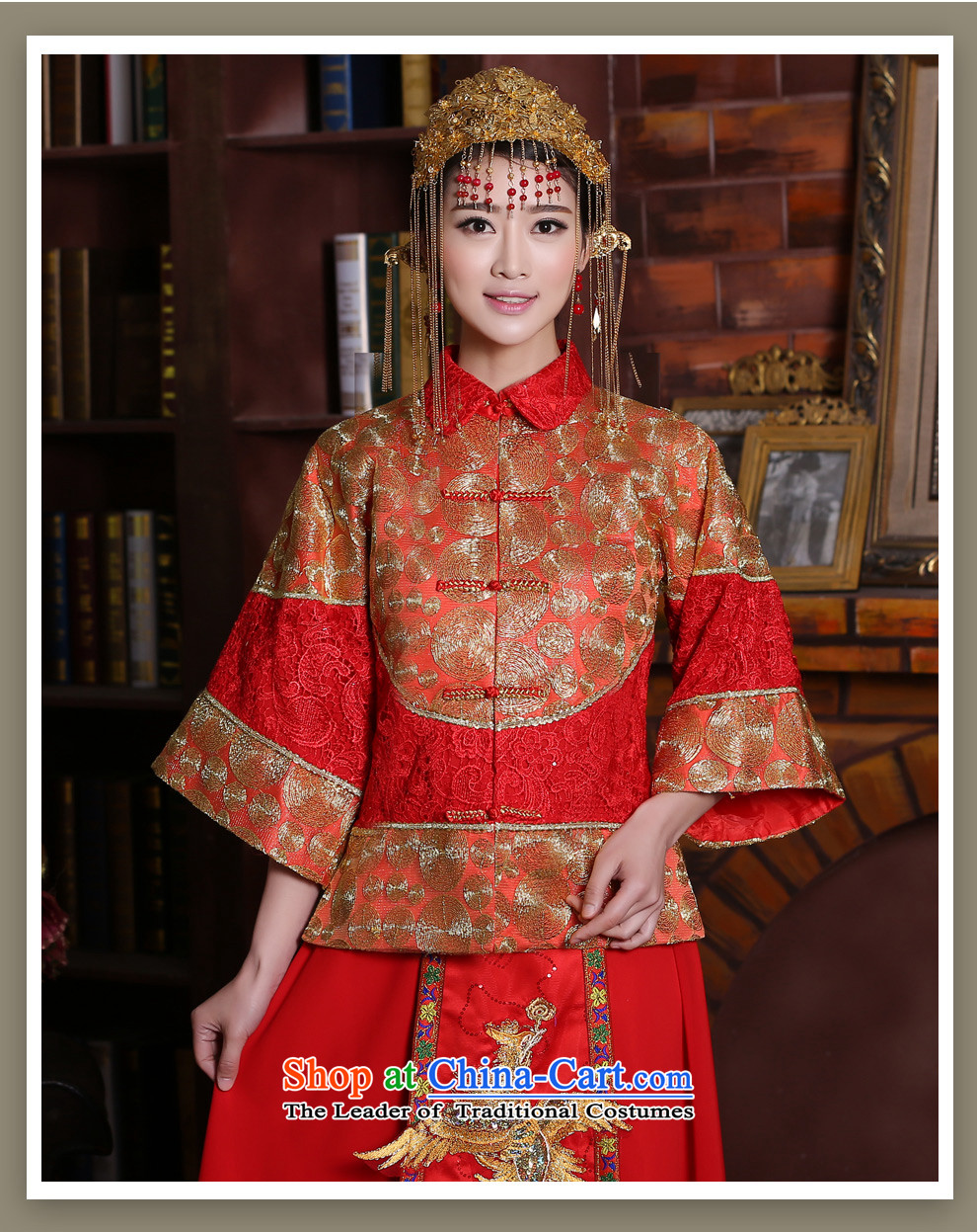 Noritsune bride 2015 damask National Traditional Chinese Soo Wo serving two kits Loose Cuff 7 female red wedding dress Qipao (fine-embroidered red M pictures as soon as possible, prices, brand platters! The elections are supplied in the national character of distribution, so action, buy now enjoy more preferential! As soon as possible.