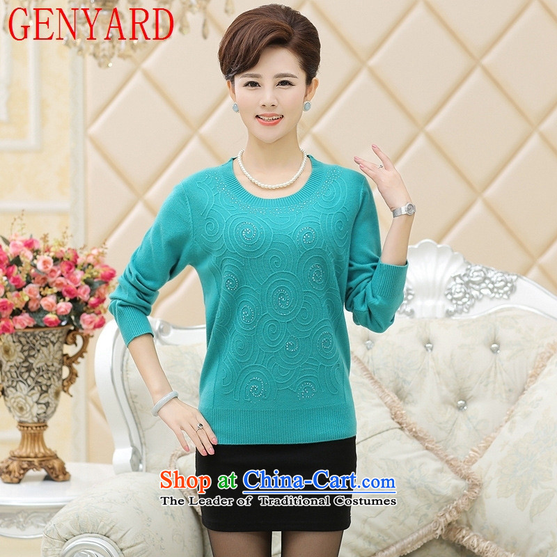 Genyard new woolen sweater in spring and autumn, forming the Netherlands mother older middle-aged women with large long-sleeved light Sweater Knit-pink 3XL 145-165 catty ,GENYARD,,, shopping on the Internet