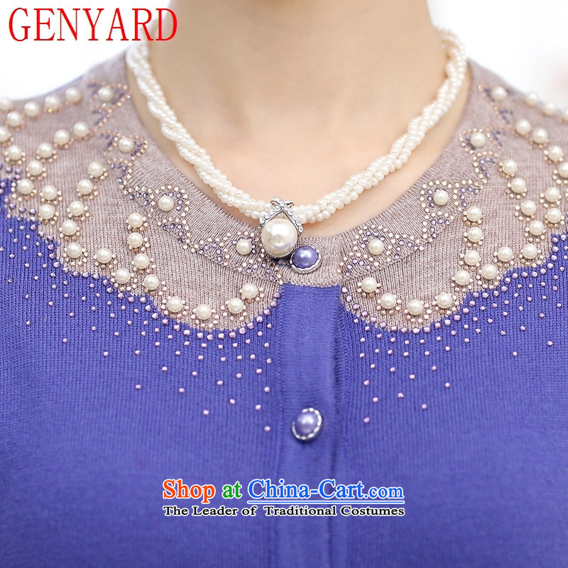In the number of older women's GENYARD autumn replacing cardigan middle-aged Knitted Shirt long-sleeved top female 40-50-year-old mother with autumn and winter coats red 105-125 L recommendations seriously ,GENYARD,,, shopping on the Internet
