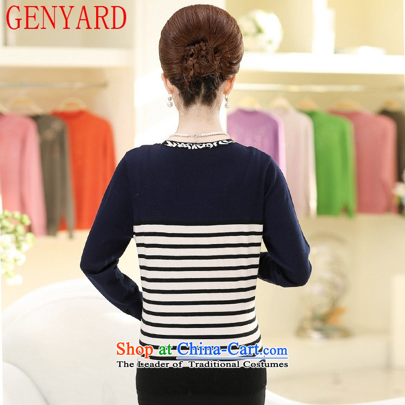 The fall of new, GENYARD in older women's long-sleeved sweater middle-aged moms with streaks Knitted Shirt large red woolen pullover XL recommendations 125-135 catty ,GENYARD,,, shopping on the Internet