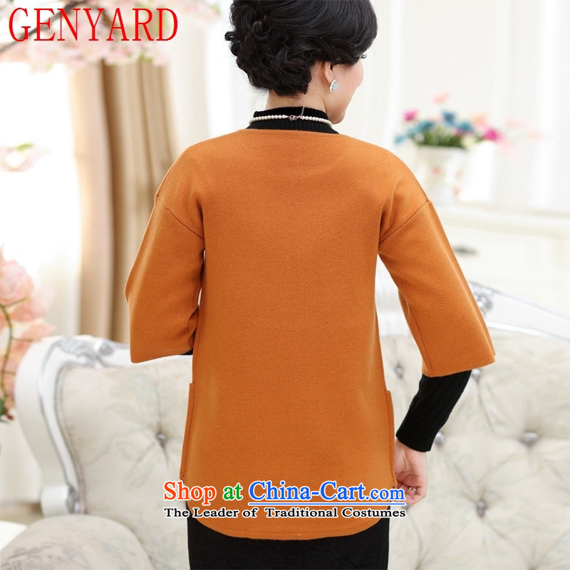 In the autumn of the year GENYARD jacket with loose coat middle-aged mother woolen sweater women aged 40-50 Cardigan sweater large red 2XL recommendations 130-145 catty ,GENYARD,,, shopping on the Internet