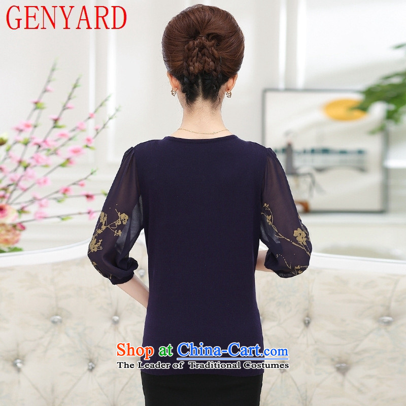 In the number of older women's GENYARD fall inside the chiffon sleeve t-shirt-sleeves, forming the middle-aged ladies of the Netherlands for larger mother replacing summer coat Tsing 2XL 130-140 catty ,GENYARD,,, shopping on the Internet