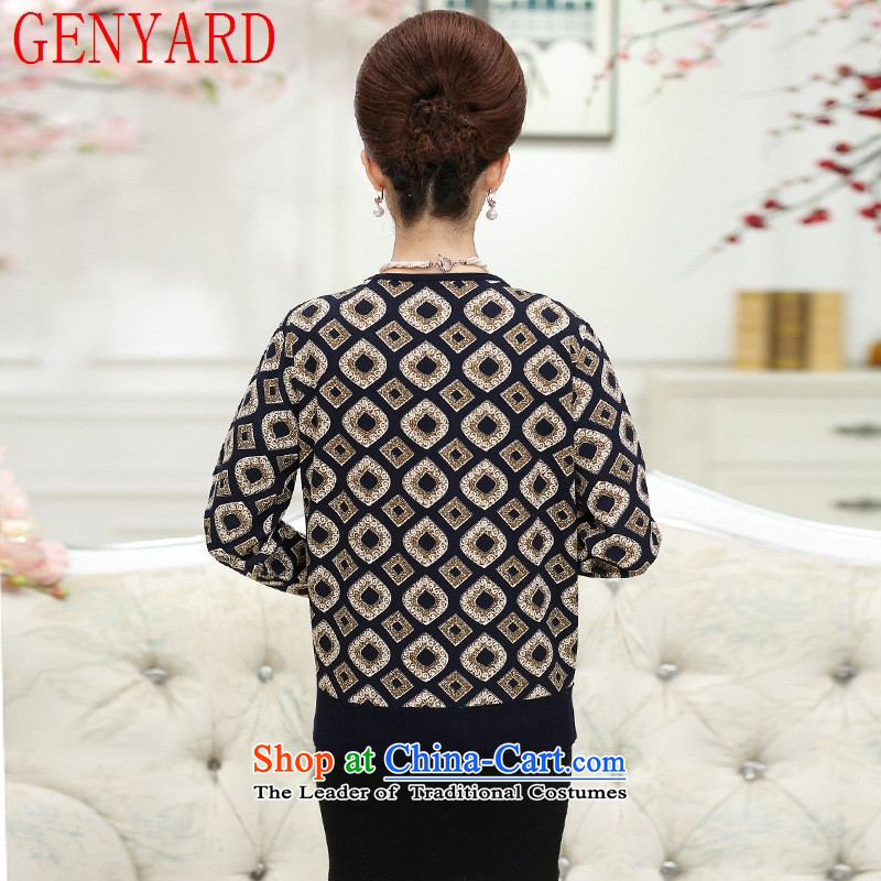 In the number of older women's GENYARD autumn false Two Kit Knitted Shirt of the middle-aged mother Load T-shirt and black large jacket M recommendations 90-105 catty ,GENYARD,,, shopping on the Internet