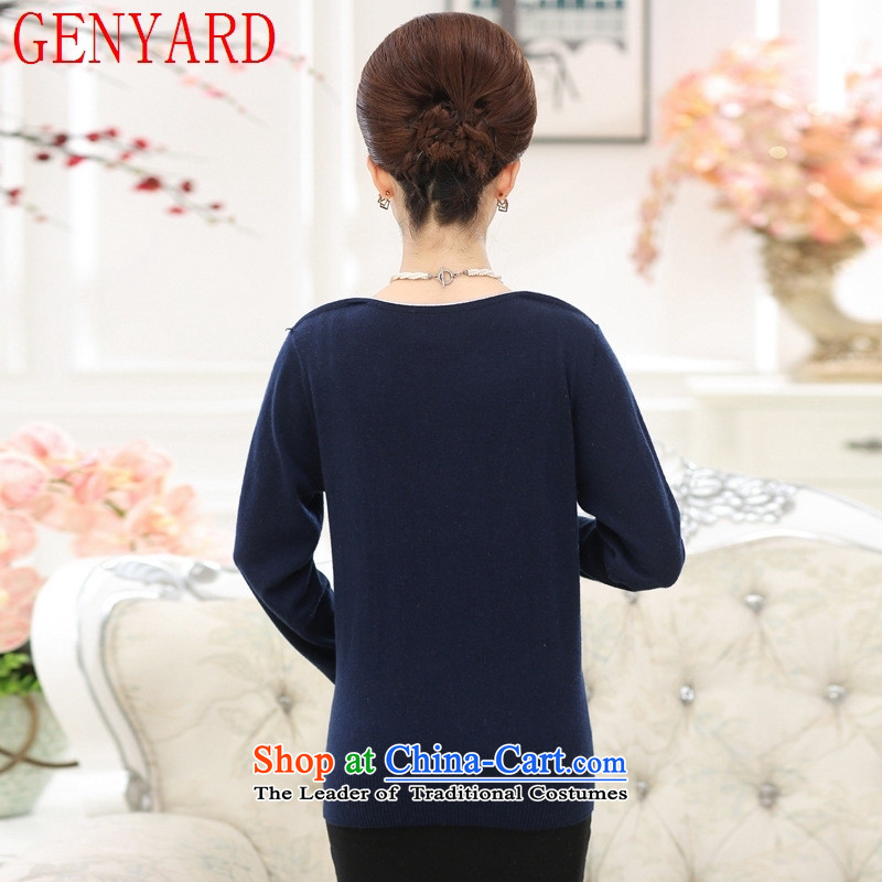 Genyard middle-aged people's new long-sleeved) spring and autumn knitwear in older style boxed loose sweater, forming the mother pickled shirt green 2XL recommendations seriously ,GENYARD,,, paras. 135-145 shopping on the Internet