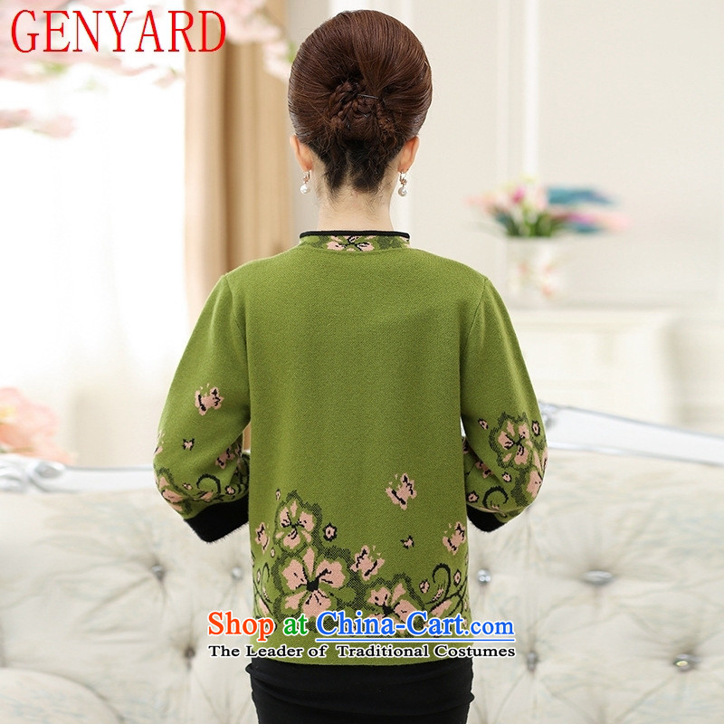 In the number of older women's GENYARD2015 new light jacket, sweater knitting cardigan large middle-aged mother replacing autumn blouses red 2XL,GENYARD,,, shopping on the Internet