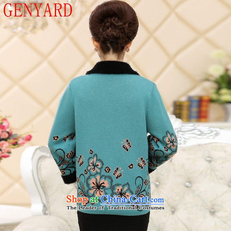 In the number of older women's GENYARD autumn replacing sweater jacket MOM pack for winter thick larger knitwear cardigan older persons jacket 2XL,GENYARD,,, red shopping on the Internet